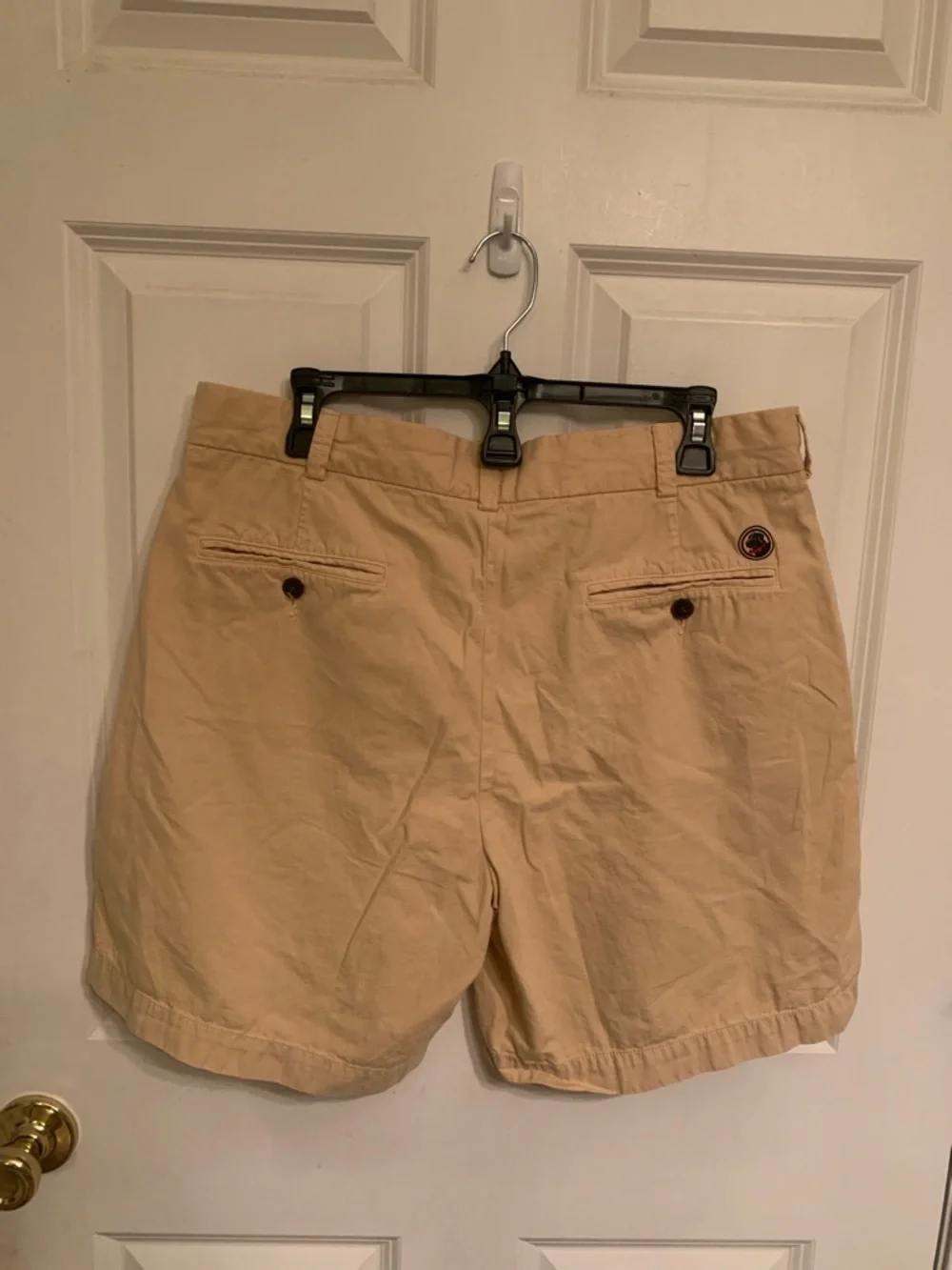 Southern Proper Men's Light Tan Flat-Front Cotton Shorts